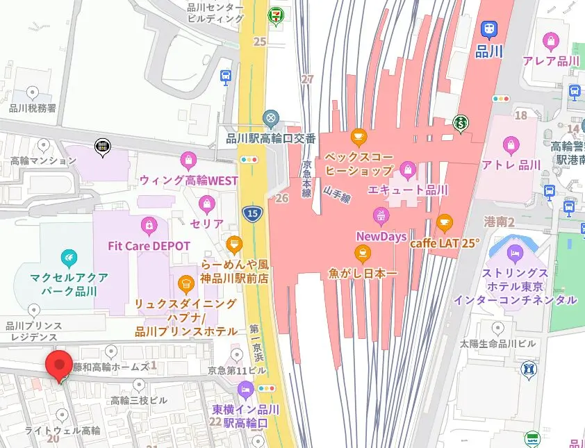 品川JUNCTIONの地図